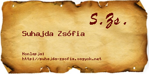 Suhajda Zsófia névjegykártya